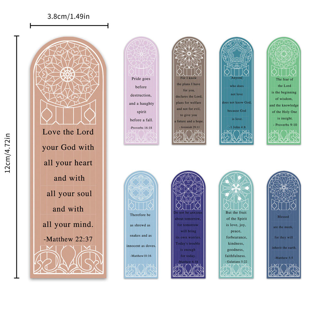 Bible Quote Paper Bookmarks Set (30 Pack)