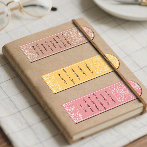 Bible Quote Paper Bookmarks Set (30 Pack)
