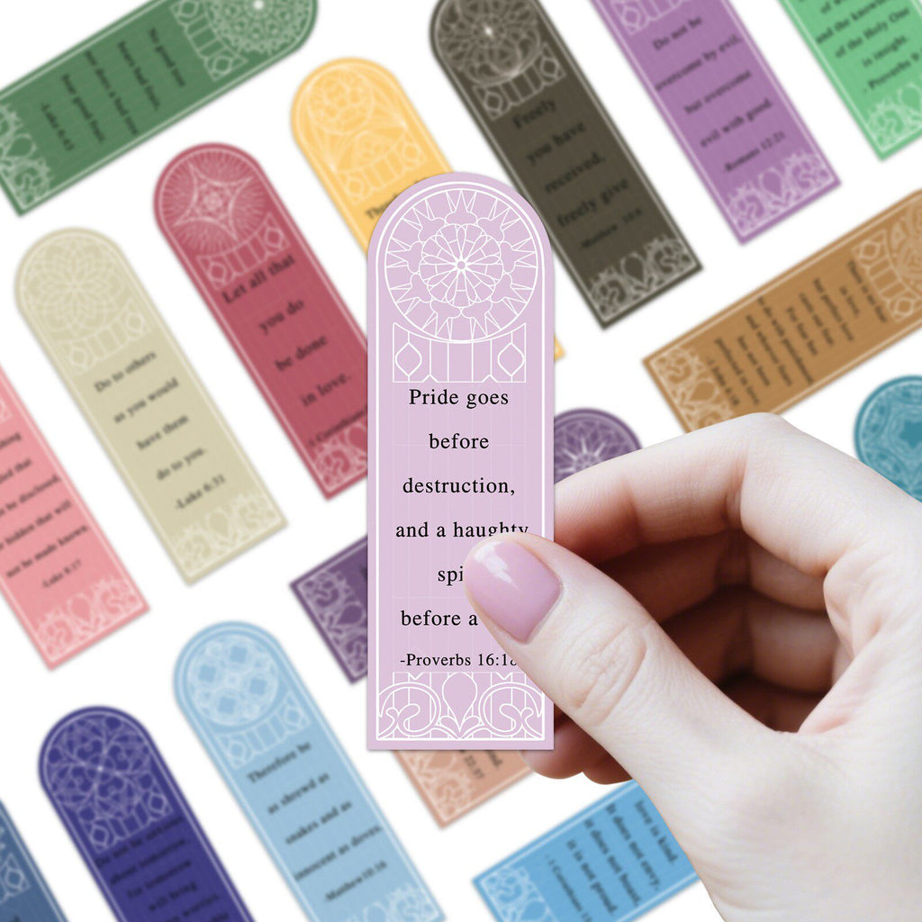 Bible Quote Paper Bookmarks Set (30 Pack)